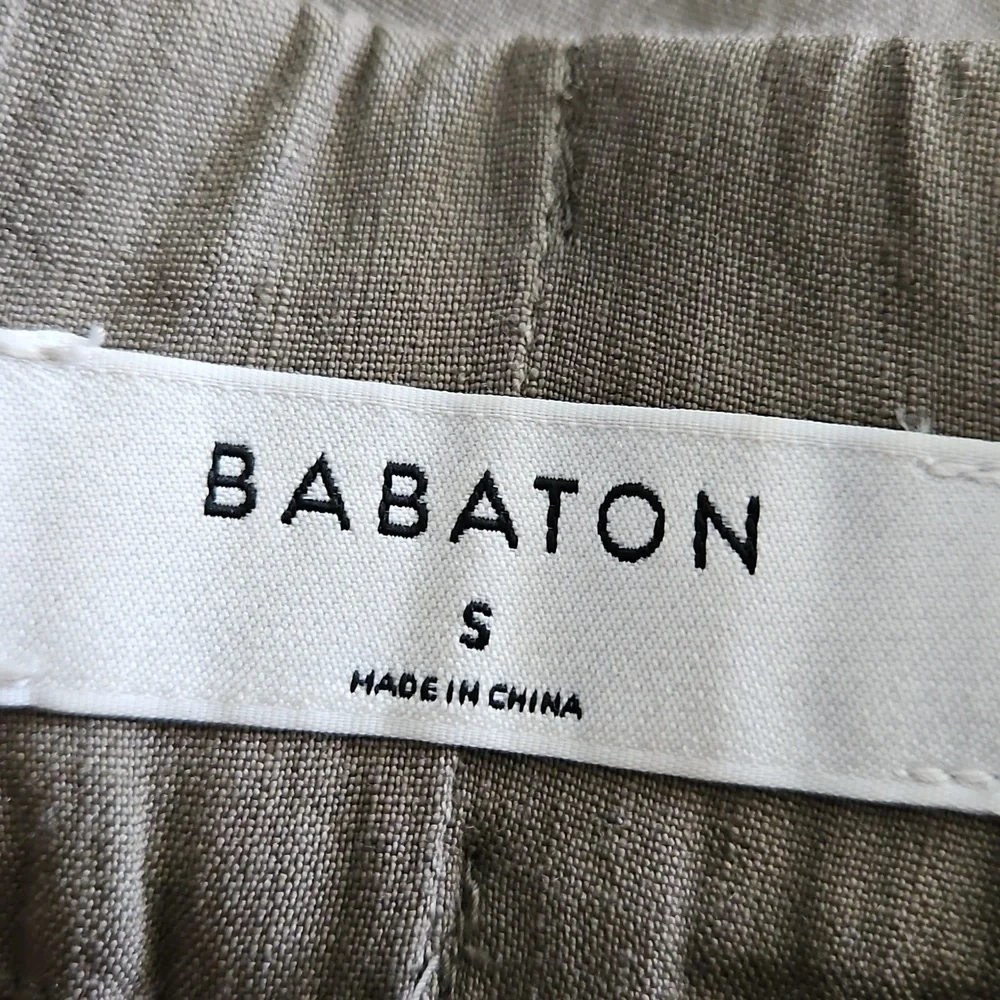 Babaton Cropped Linen-blend Pants In Morel Size‎ Small